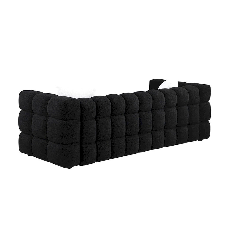 Modernes 84,3 Bouclé 3-Sitzer Sofa mit Kissen