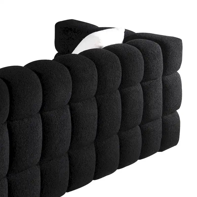 Modernes 84,3 Bouclé 3-Sitzer Sofa mit Kissen