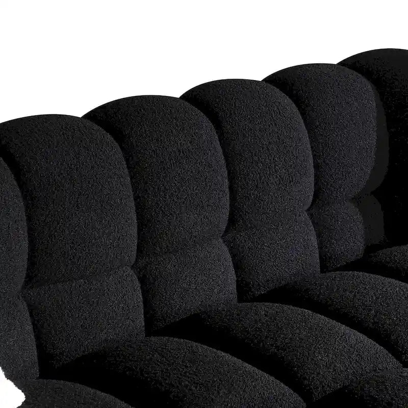 Modernes 84,3 Bouclé 3-Sitzer Sofa mit Kissen