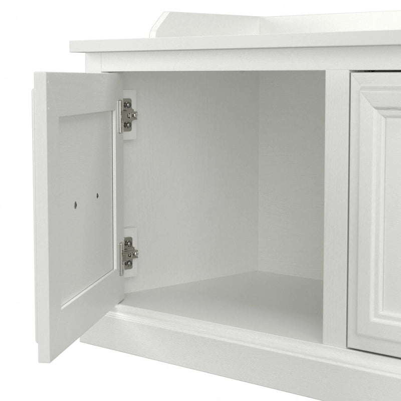 40W Schuhbank mit Türen und wandmontierte Garderobe