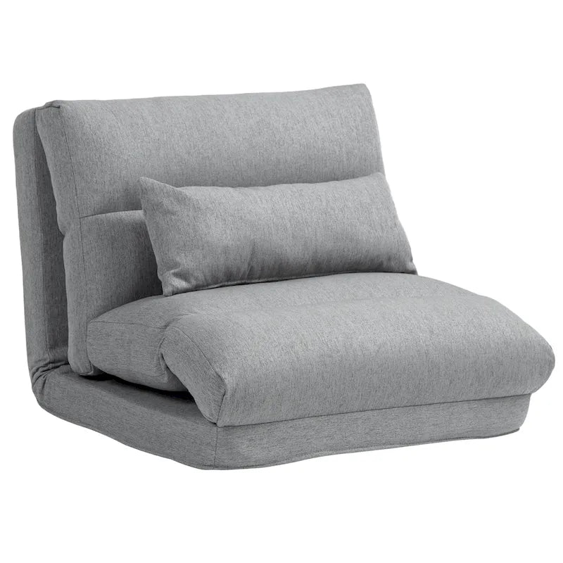 Grauer 27,6 klappbarer Chaiselongue-Stuhl mit Kissen