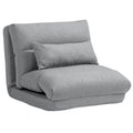 Grauer 27,6 klappbarer Chaiselongue-Stuhl mit Kissen