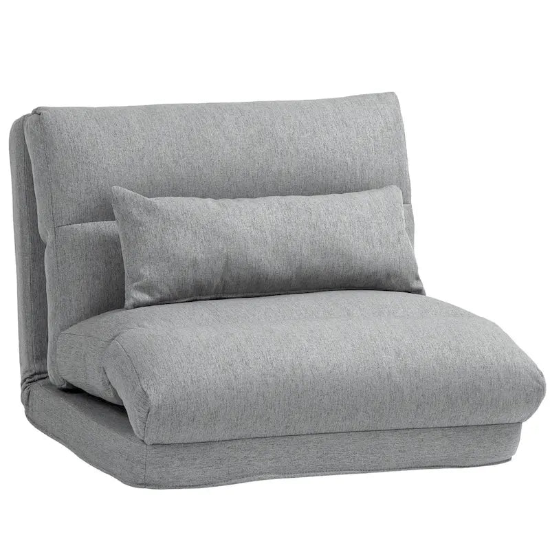 Grauer 27,6 klappbarer Chaiselongue-Stuhl mit Kissen