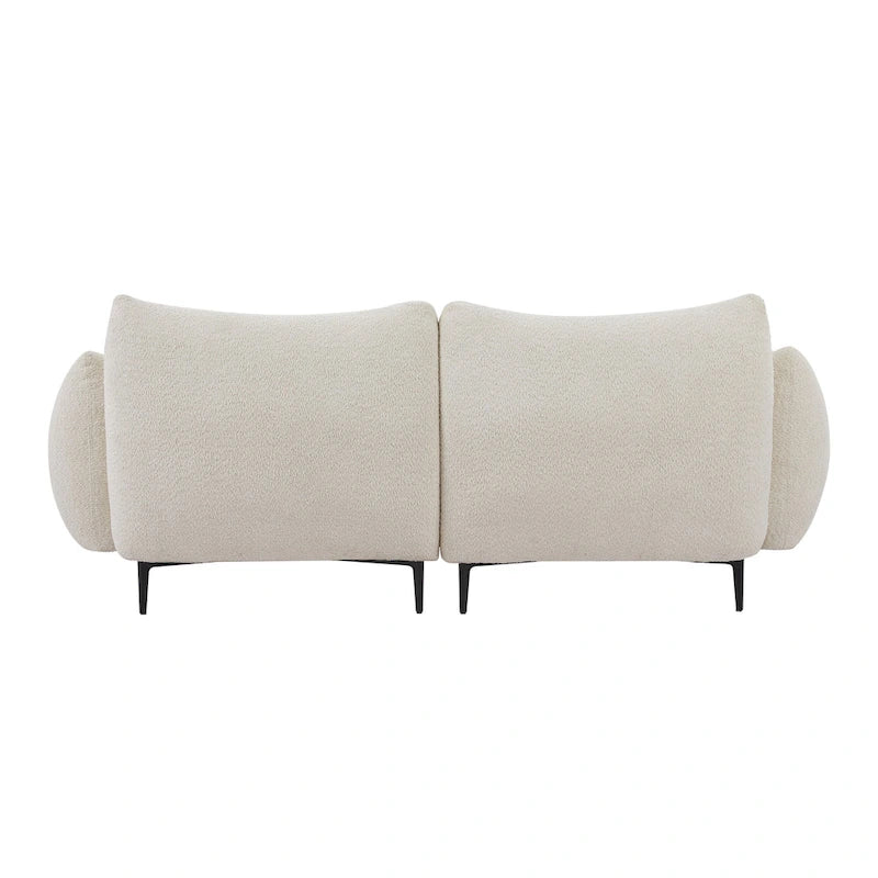 64 Klassisches 2-Sitzer Sofa mit Holzrahmen & 2 Kissen
