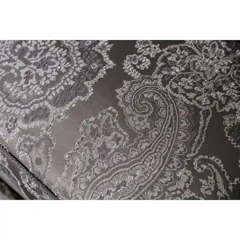 Traditionelles Chenille-Sofa mit Zierleisten aus Holz