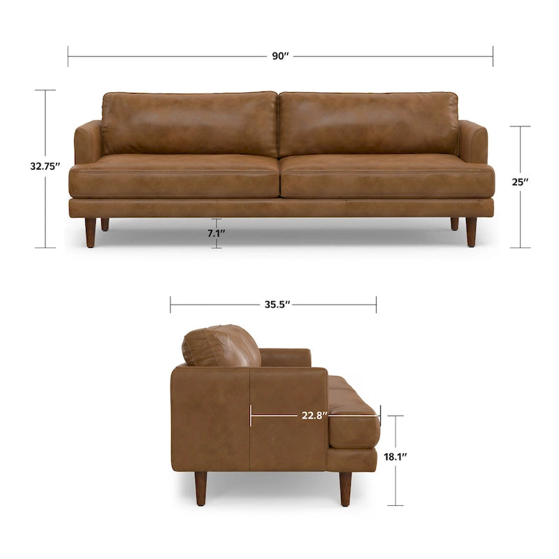 228 cm breites Sofa im Mid-Century Modern Stil