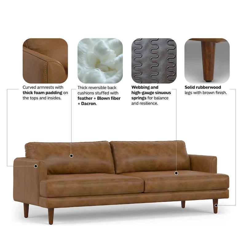 228 cm breites Sofa im Mid-Century Modern Stil