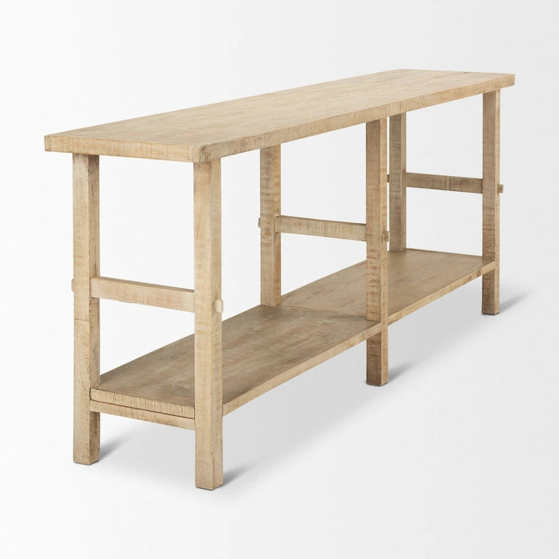 Großer Konsolentisch aus hellem Holz