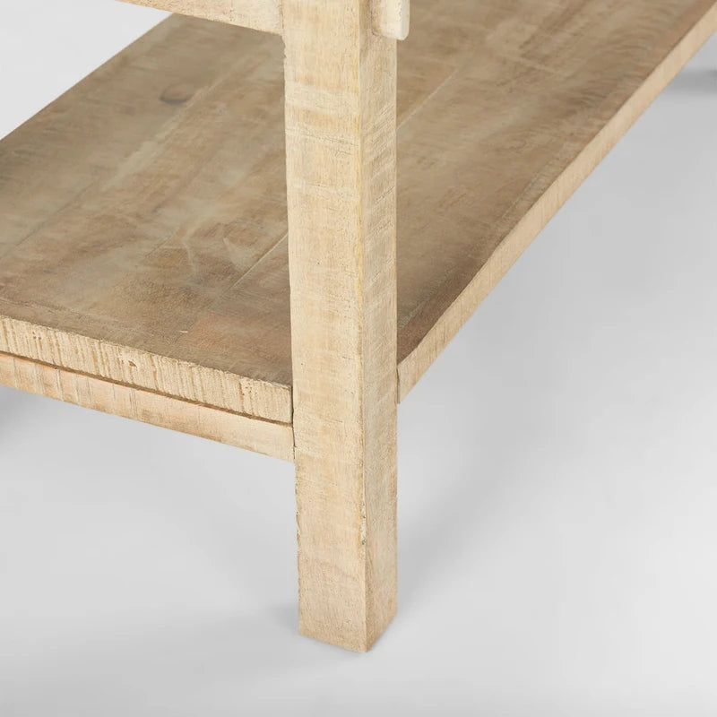 Großer Konsolentisch aus hellem Holz