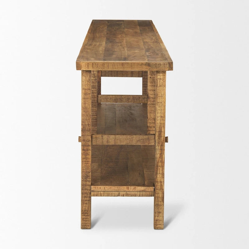 Großer Konsolentisch aus hellem Holz