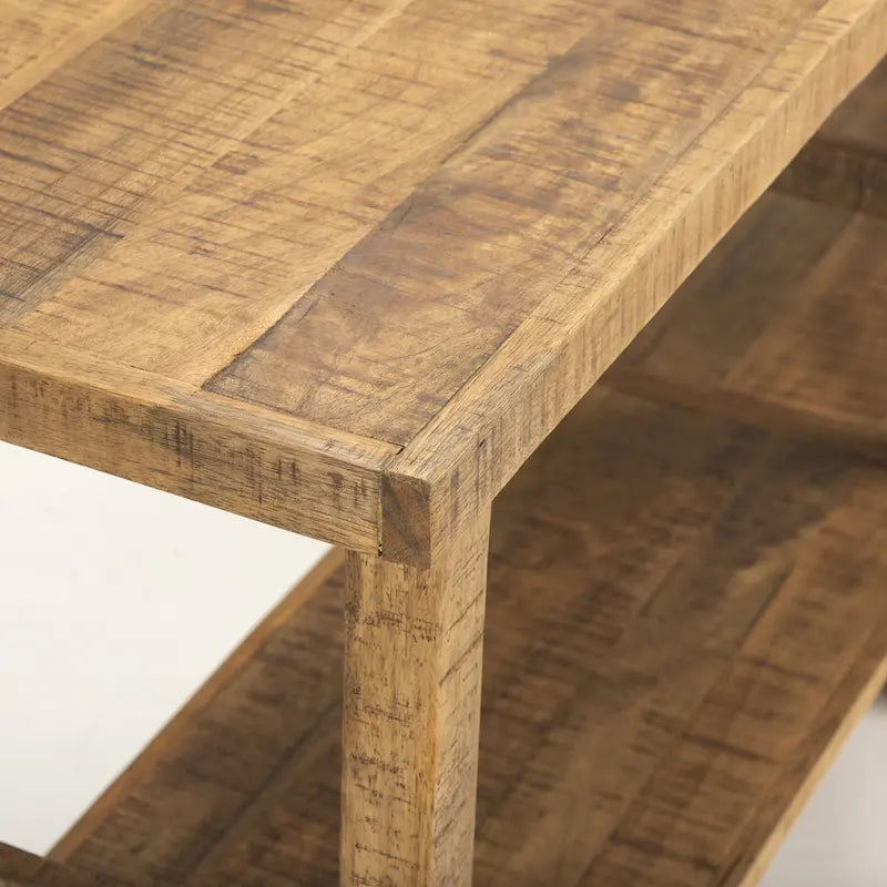 Großer Konsolentisch aus hellem Holz