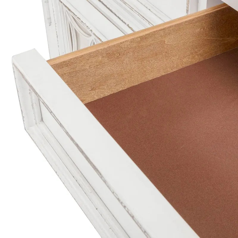 Verspiegelte Anrichte mit Antikweiß- oder Weathered Bisque-Oberfläche