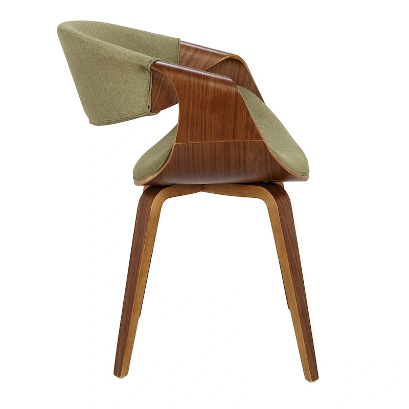 Mid-Century Ess- und Akzentstuhl mit Kreuzgestell