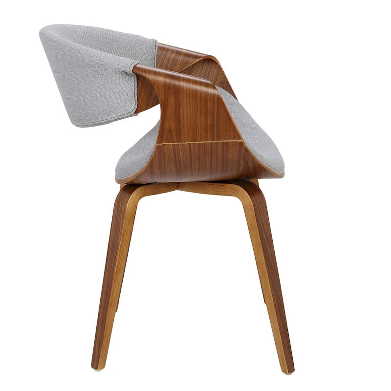 Mid-Century Ess- und Akzentstuhl mit Kreuzgestell
