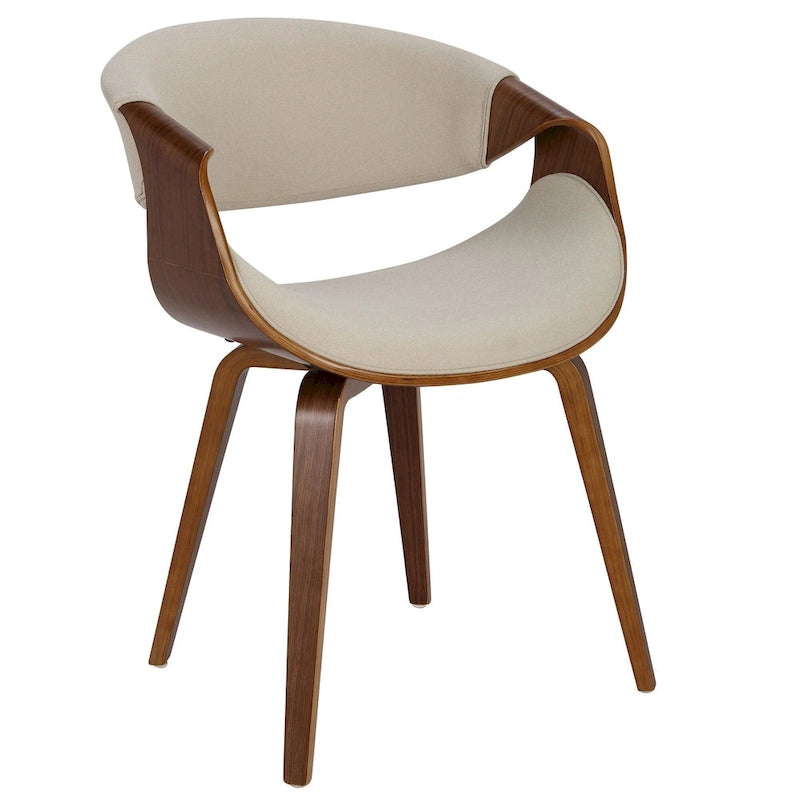 Mid-Century Ess- und Akzentstuhl mit Kreuzgestell