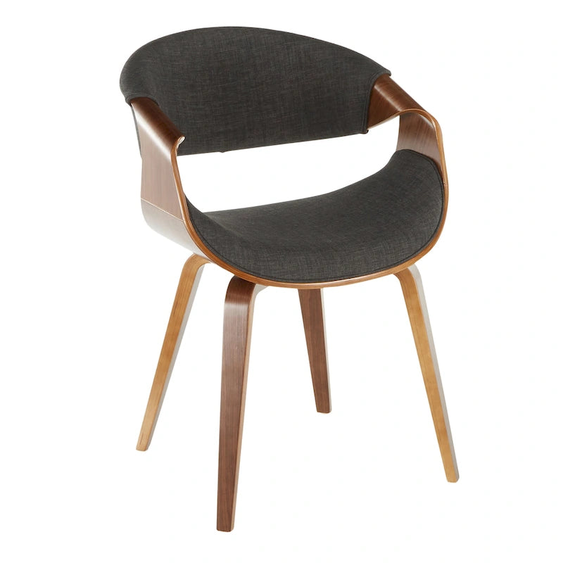 Mid-Century Ess- und Akzentstuhl mit Kreuzgestell