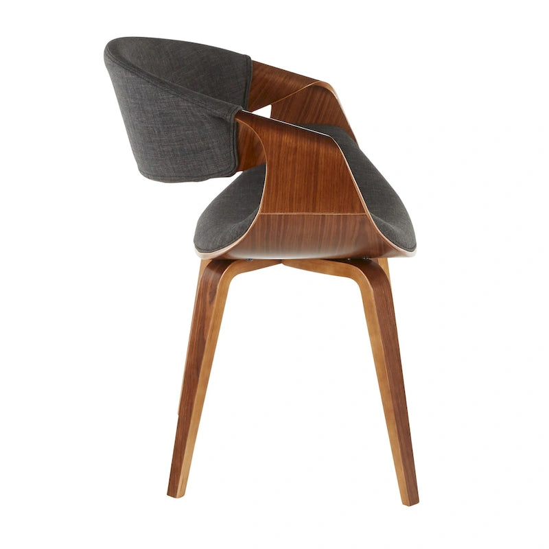 Mid-Century Ess- und Akzentstuhl mit Kreuzgestell