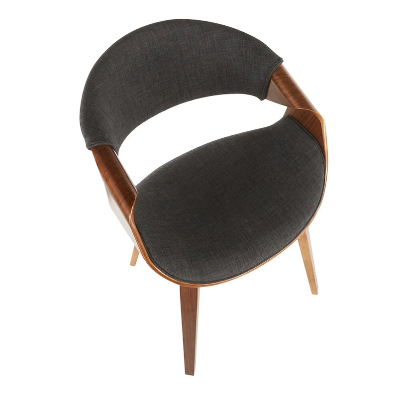 Mid-Century Ess- und Akzentstuhl mit Kreuzgestell