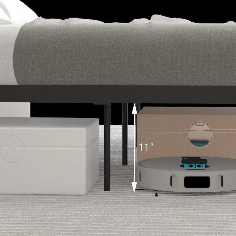 Metallbett Queen in Schwarz und Antikbraun