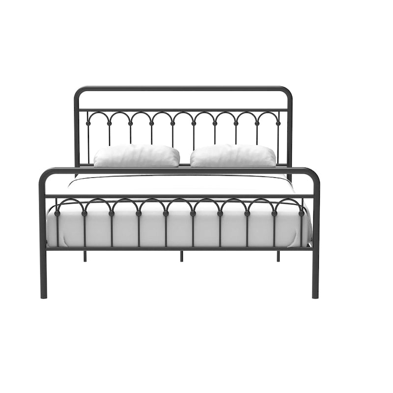 Metallbett Queen in Schwarz und Antikbraun