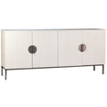 79 Zoll Breites Sideboard aus recyceltem Kiefernholz und Eisen, zeitgenössisch, 4-türig