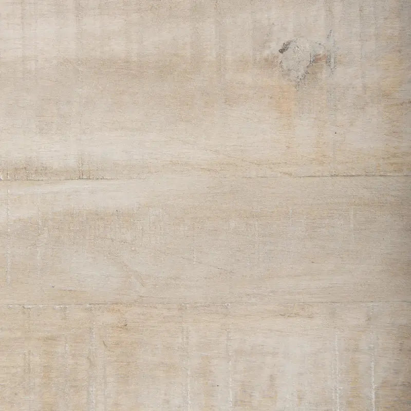 Runder Couchtisch aus massivem Mangoholz, hell, 91 cm