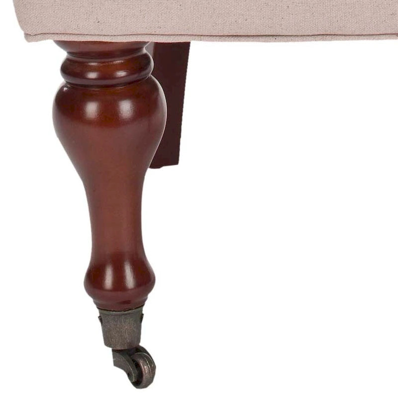 Getufteter beigefarbener kleiner Sessel - 23.6 x 28.7 x 34.6