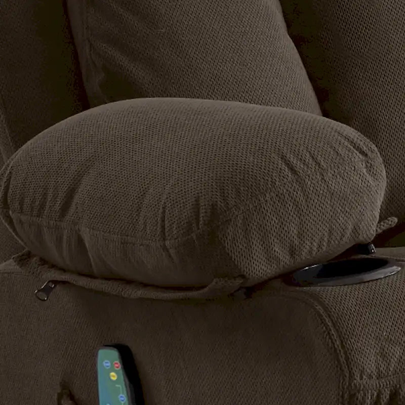 Massagesessel aus gepunktetem Samt mit Heizfunktion und 360°-Drehfuß