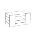 Aufbewahrungsinsel mit Schublade für begehbaren Kleiderschrank und Ankleidezimmer-Kommode