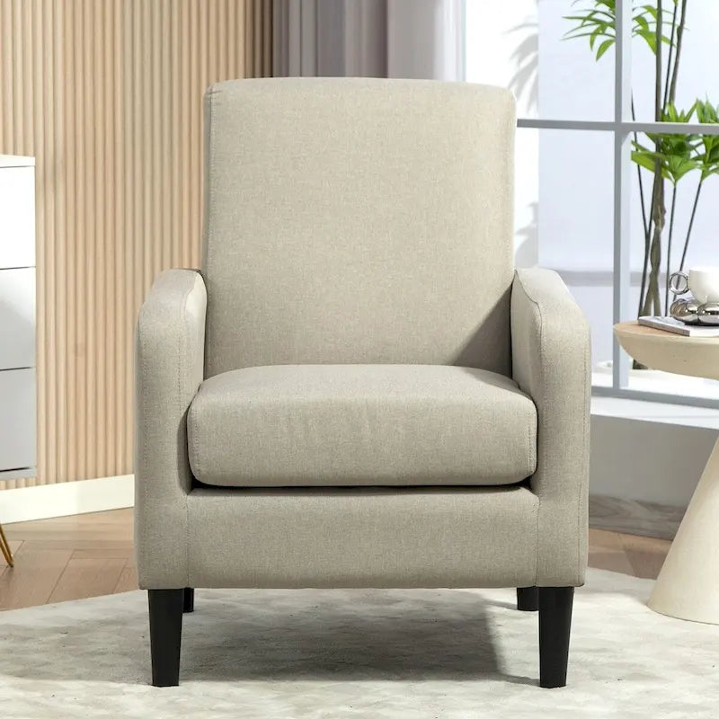 Minimalistisch Eleganter Sessel mit Massivholzrahmenkonstruktion und Neuem Weichen Schwamm