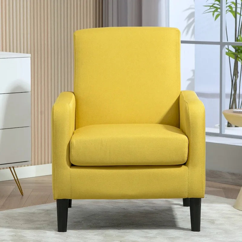 Minimalistisch Eleganter Sessel mit Massivholzrahmenkonstruktion und Neuem Weichen Schwamm