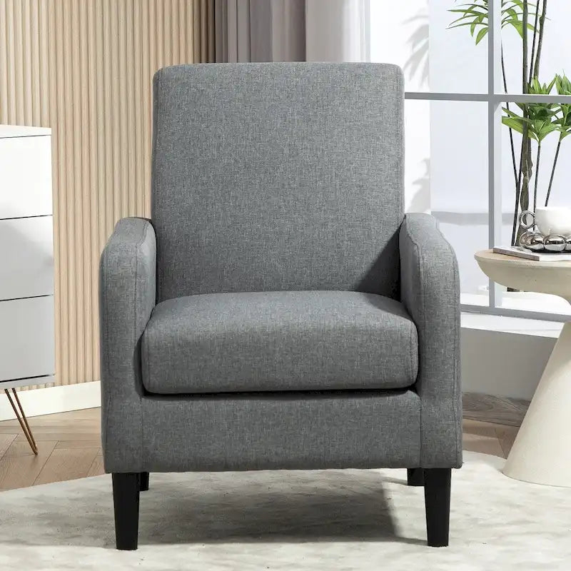 Minimalistisch Eleganter Sessel mit Massivholzrahmenkonstruktion und Neuem Weichen Schwamm