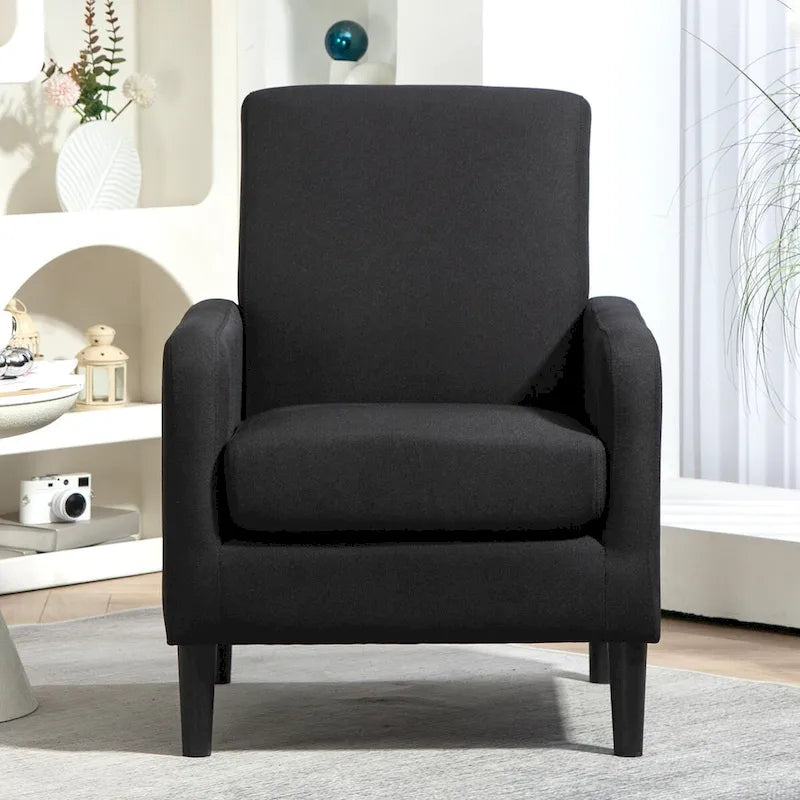 Minimalistisch Eleganter Sessel mit Massivholzrahmenkonstruktion und Neuem Weichen Schwamm