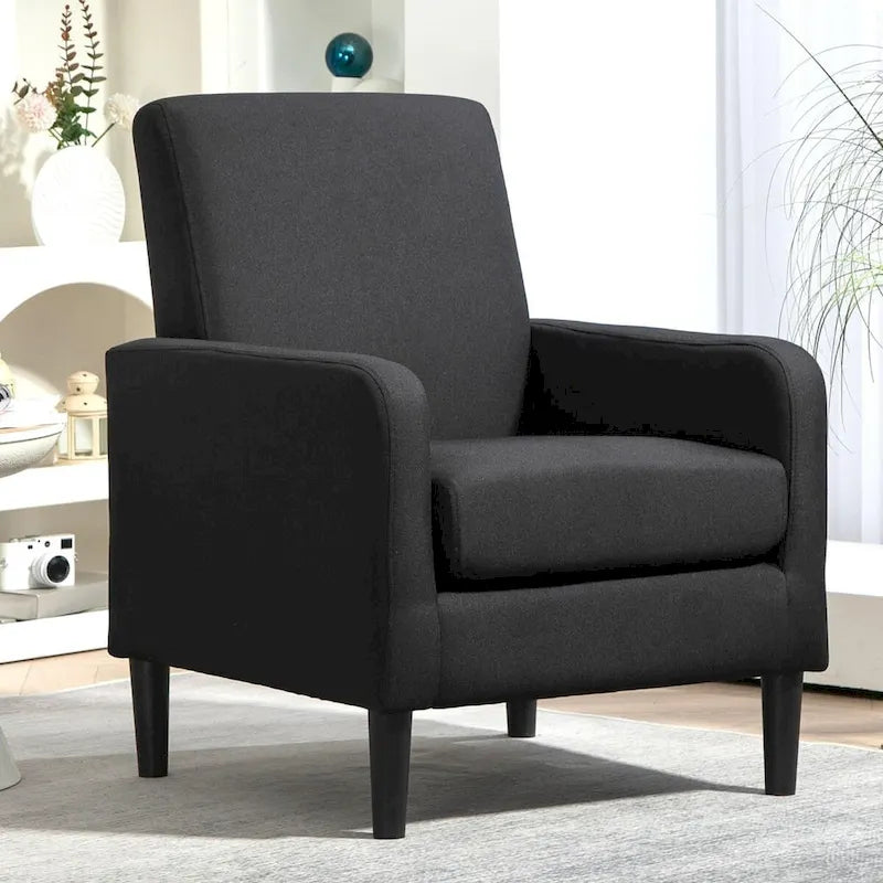 Minimalistisch Eleganter Sessel mit Massivholzrahmenkonstruktion und Neuem Weichen Schwamm
