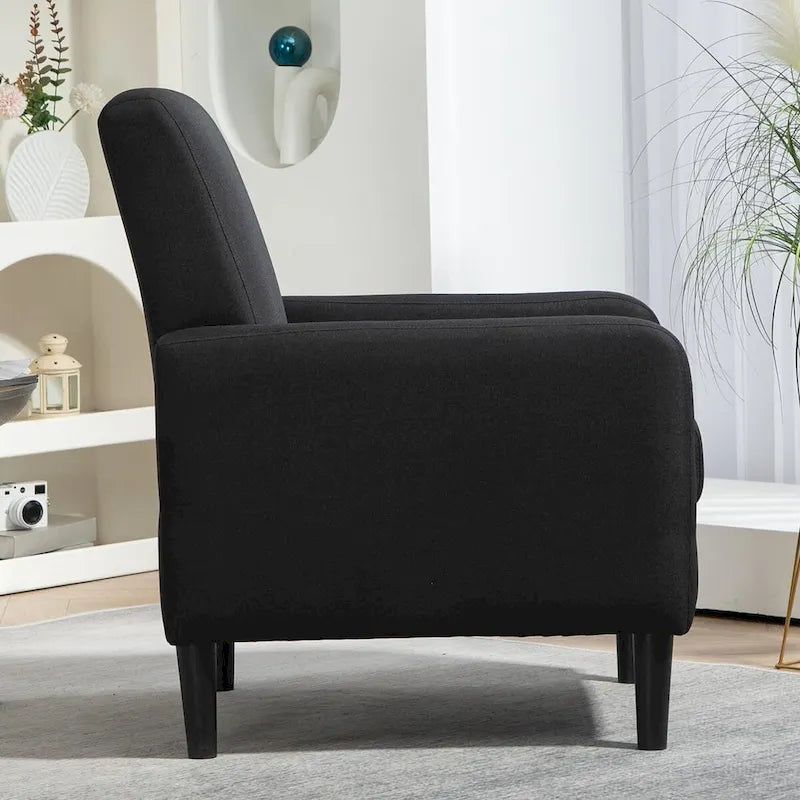 Minimalistisch Eleganter Sessel mit Massivholzrahmenkonstruktion und Neuem Weichen Schwamm