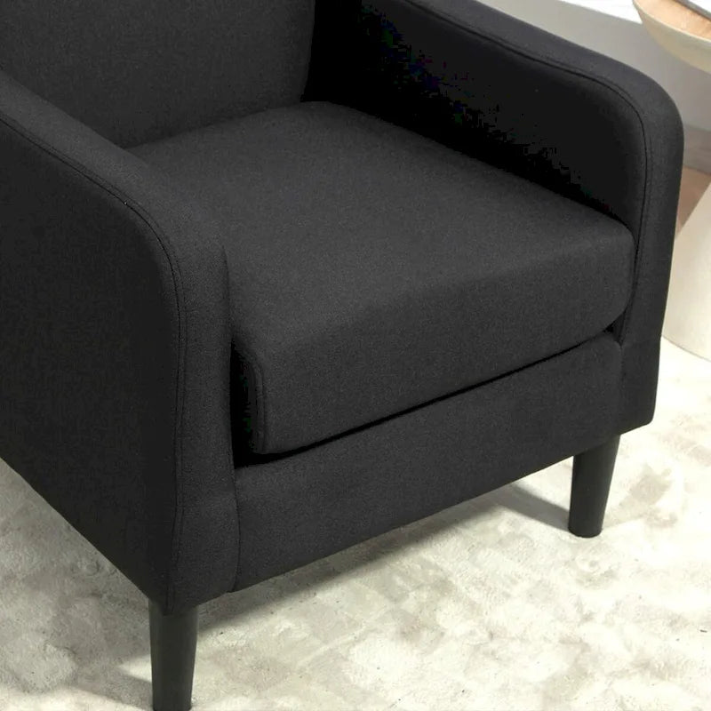 Minimalistisch Eleganter Sessel mit Massivholzrahmenkonstruktion und Neuem Weichen Schwamm