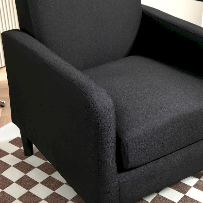 Minimalistisch Eleganter Sessel mit Massivholzrahmenkonstruktion und Neuem Weichen Schwamm