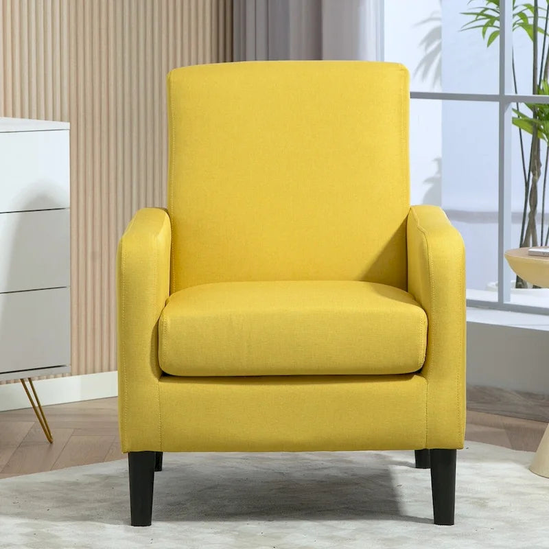Minimalistisch Eleganter Sessel mit Massivholzrahmenkonstruktion und Neuem Weichen Schwamm