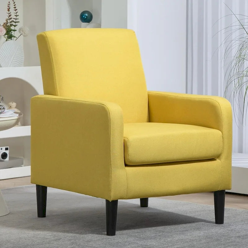 Minimalistisch Eleganter Sessel mit Massivholzrahmenkonstruktion und Neuem Weichen Schwamm
