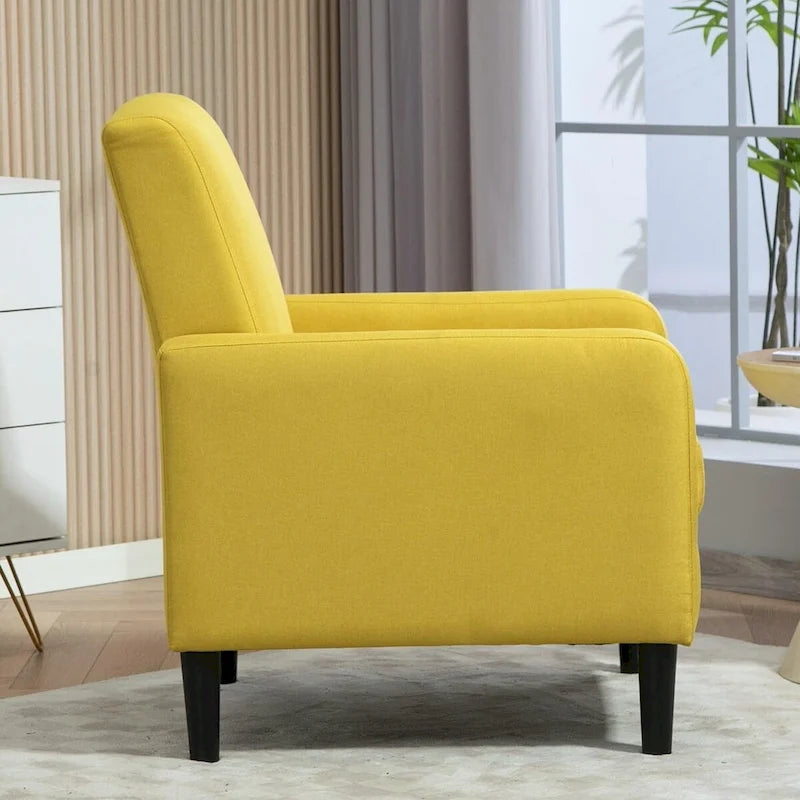 Minimalistisch Eleganter Sessel mit Massivholzrahmenkonstruktion und Neuem Weichen Schwamm