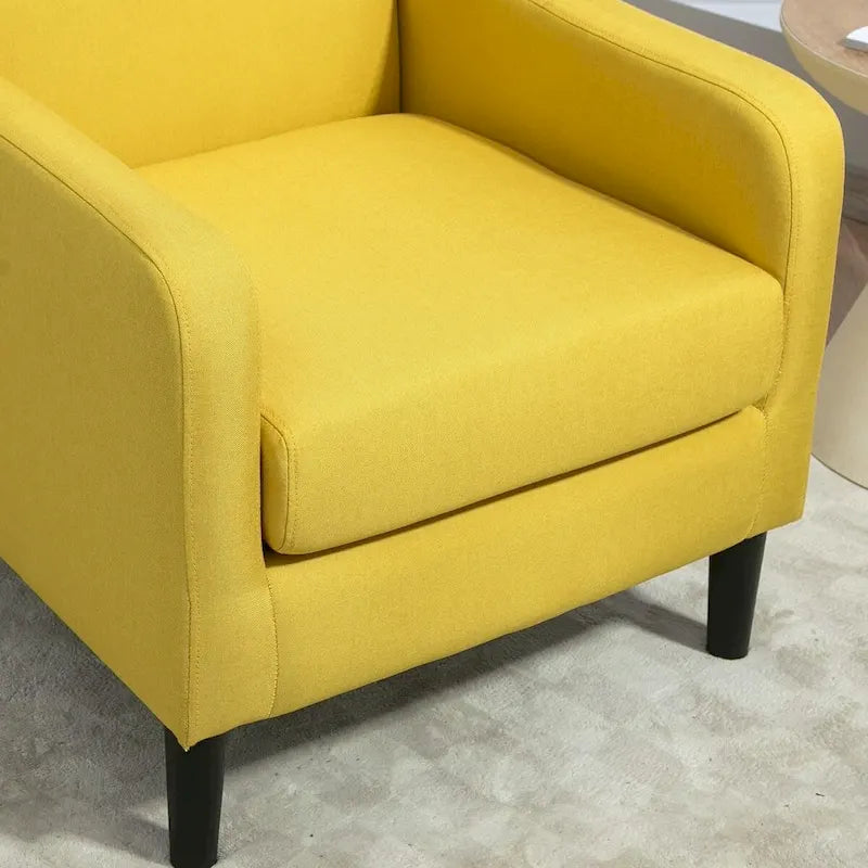 Minimalistisch Eleganter Sessel mit Massivholzrahmenkonstruktion und Neuem Weichen Schwamm