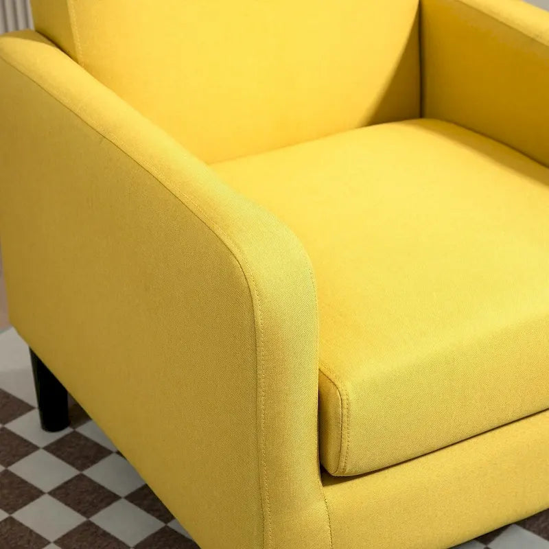 Minimalistisch Eleganter Sessel mit Massivholzrahmenkonstruktion und Neuem Weichen Schwamm