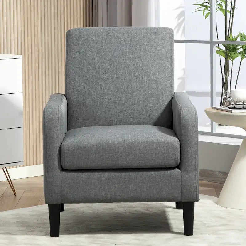 Minimalistisch Eleganter Sessel mit Massivholzrahmenkonstruktion und Neuem Weichen Schwamm