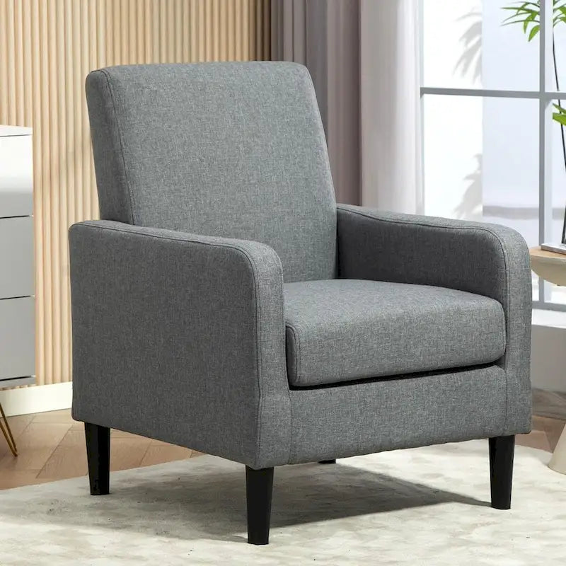 Minimalistisch Eleganter Sessel mit Massivholzrahmenkonstruktion und Neuem Weichen Schwamm
