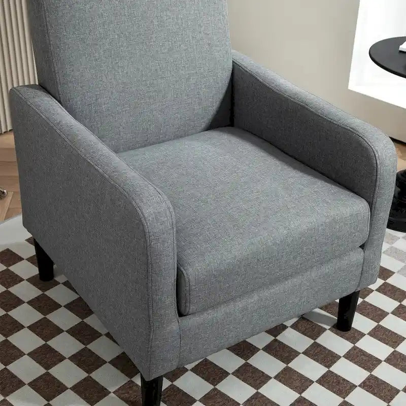 Minimalistisch Eleganter Sessel mit Massivholzrahmenkonstruktion und Neuem Weichen Schwamm