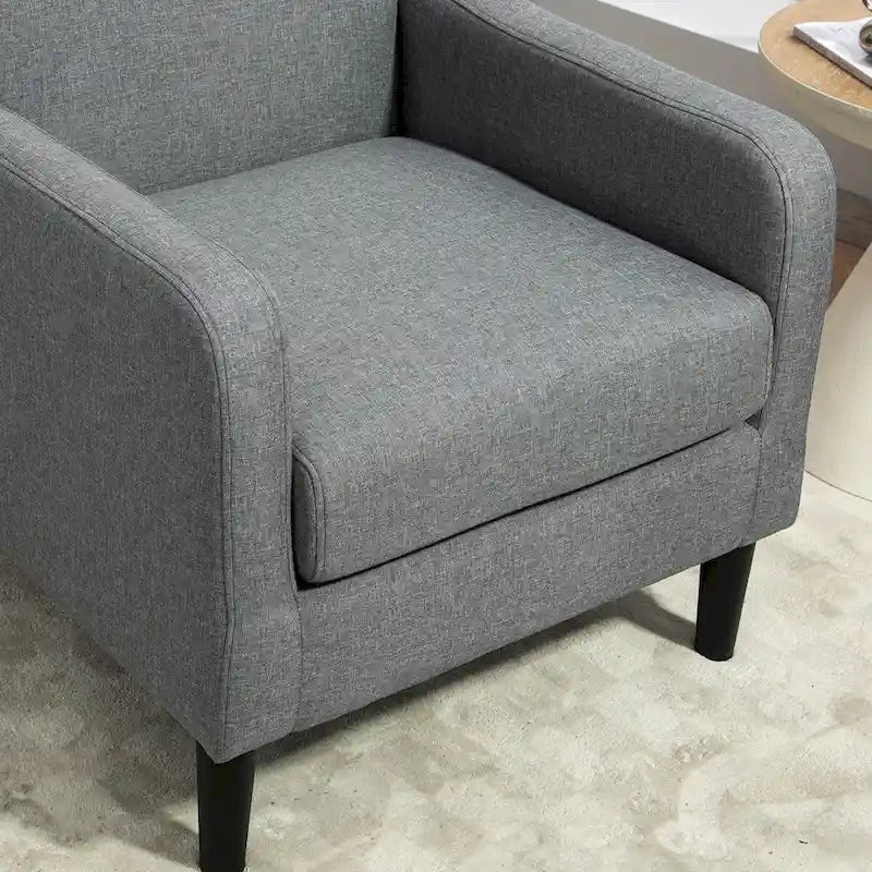 Minimalistisch Eleganter Sessel mit Massivholzrahmenkonstruktion und Neuem Weichen Schwamm