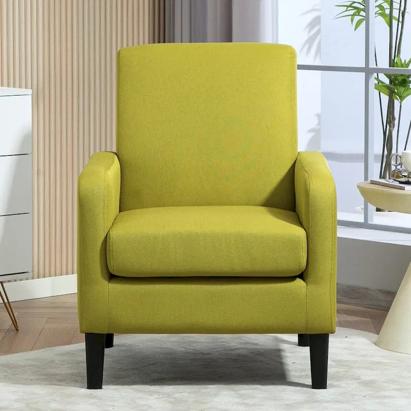 Minimalistisch Eleganter Sessel mit Massivholzrahmenkonstruktion und Neuem Weichen Schwamm