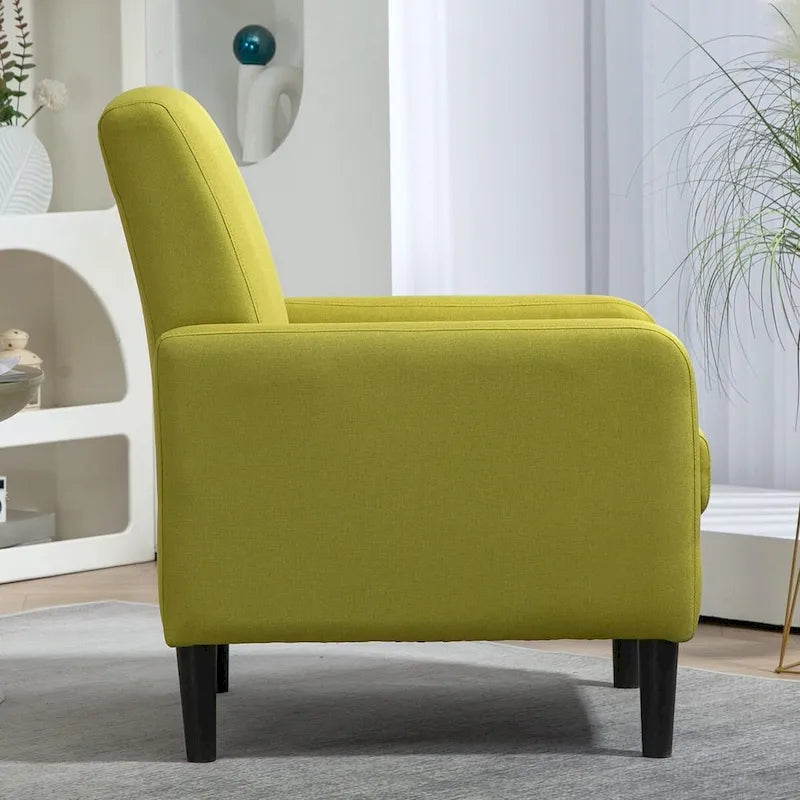 Minimalistisch Eleganter Sessel mit Massivholzrahmenkonstruktion und Neuem Weichen Schwamm